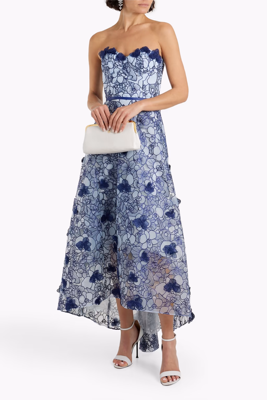 Marchesa Notte - Strapless Organza Gown