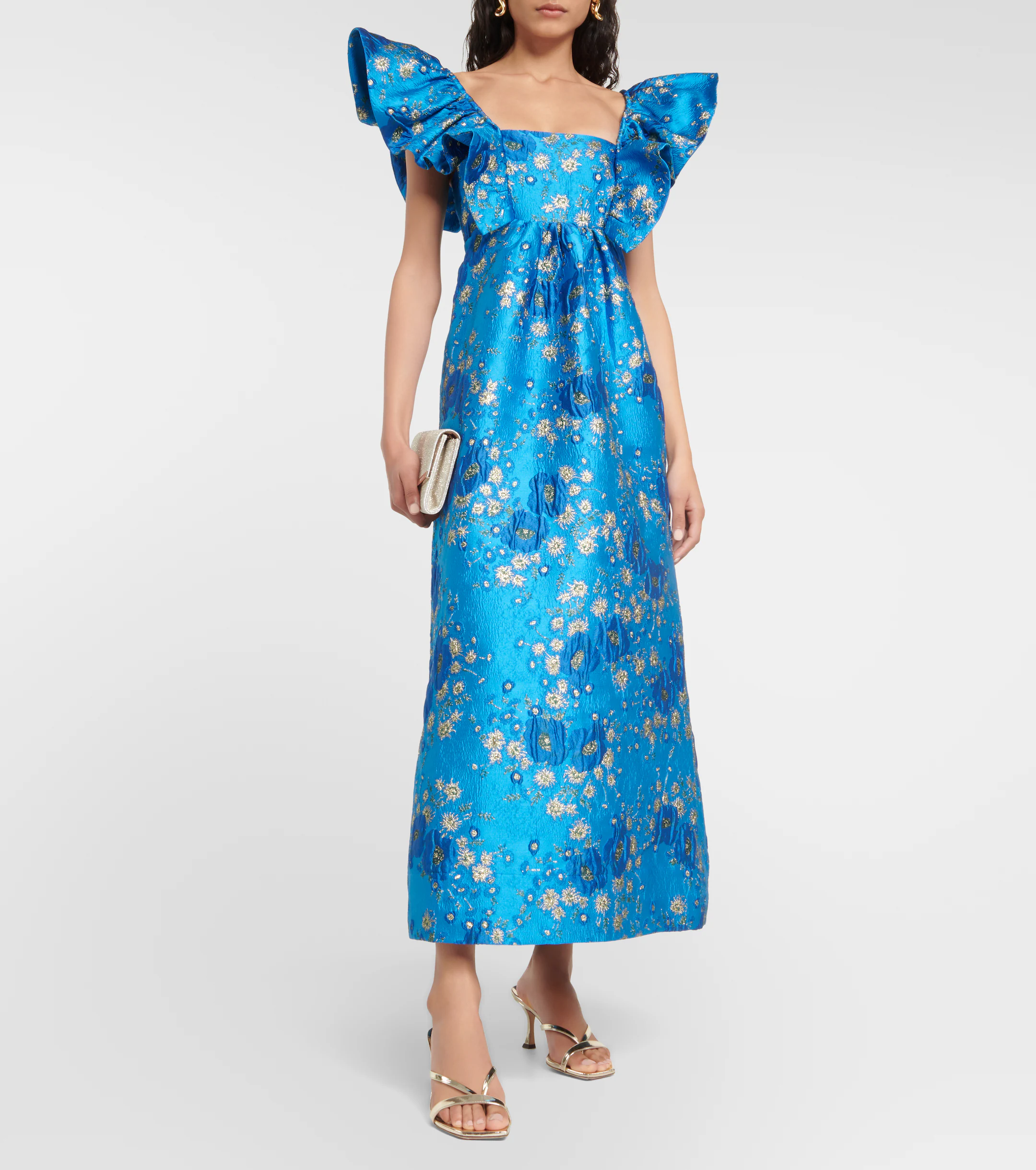 GANNI - Ruffle-Trimmed Jacquard