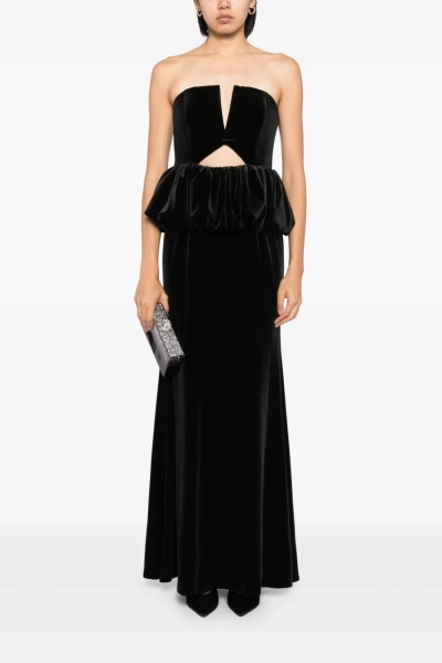 Self-Portrait - Velvet Peplum